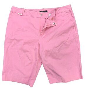 Ralph Lauren Golf Women Bermuda Shorts Sz 10 Pink Preppy Tennis Golf RN41381